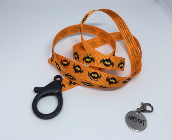 collar-mask ArtSkat PACK uno HALLOWEEN ARAÑA SPIDER NARANJA